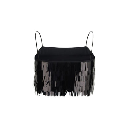 Self-Portrait Black Polyester Top