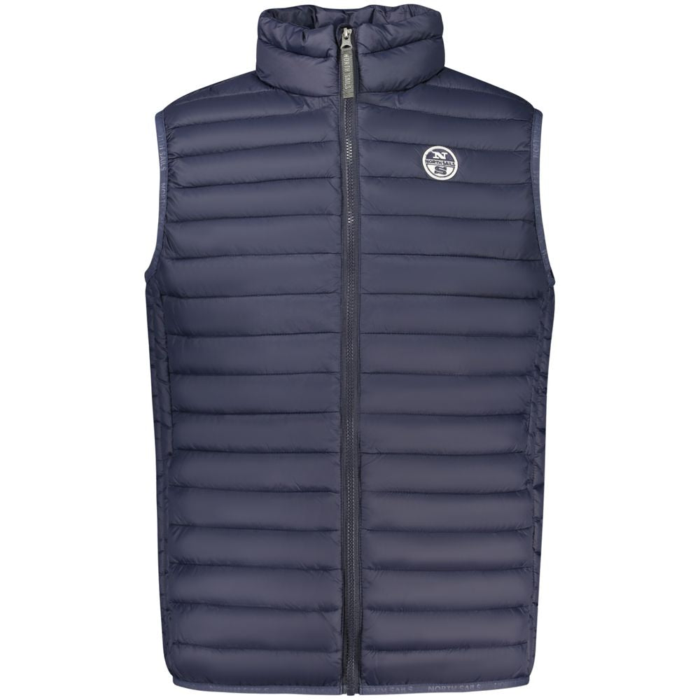 Vest by North Sails for men in polyamide & polyester blue showcases a dynamic silhouette, perfectly balancing pockets with a dynamic for a sophisticated, high-fashion look.