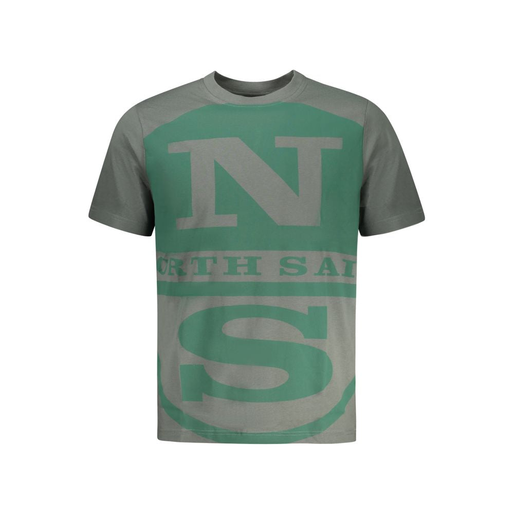 T-Shirt by North Sails for men in cotton green & print showcases a dramatic silhouette, elegantly detailed with a dramatic crew neckline and for a truly dramatic finish.