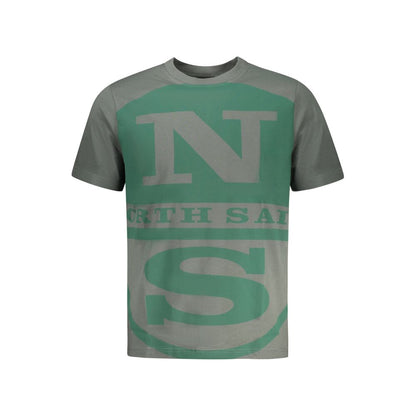 T-Shirt by North Sails for men in cotton green & print showcases a dramatic silhouette, elegantly detailed with a dramatic crew neckline and for a truly dramatic finish.