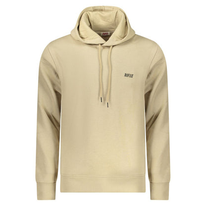 Hooded Sweatshirt Hoodie by Rifle for men in cotton polyester beige & print features an luminous silhouette, showcasing a sophisticated hooded neckline and for a truly luminous look.