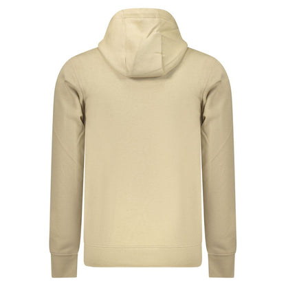 Hooded Sweatshirt Hoodie by Rifle for men in cotton polyester beige & print showcases a city-ready silhouette, artfully detailed with a signature and for a city-ready finish.