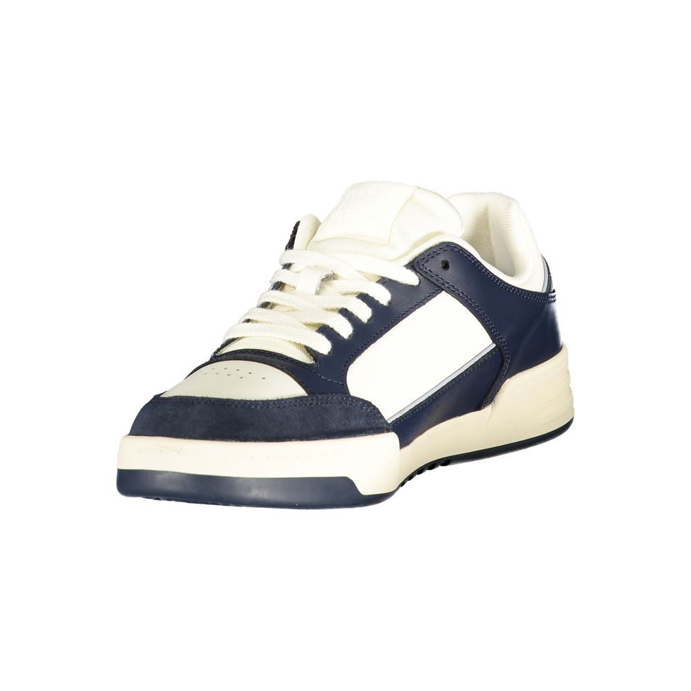 Athletic Sneakers Tommy Hilfiger men polyester polyurethane leather blue & white featuring a avant-garde Crisp Men's Athletic Polyester Polyurethane Leather Sneakers design with a avant-garde athletic style for a refined finish.