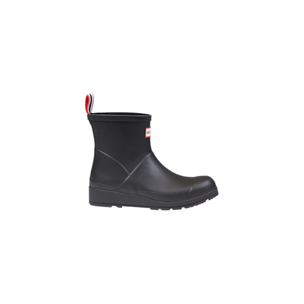 Hunter Black Recycled Polyester Ankle Boots
