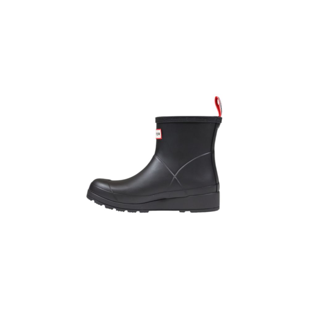Hunter Black Recycled Polyester Ankle Boots