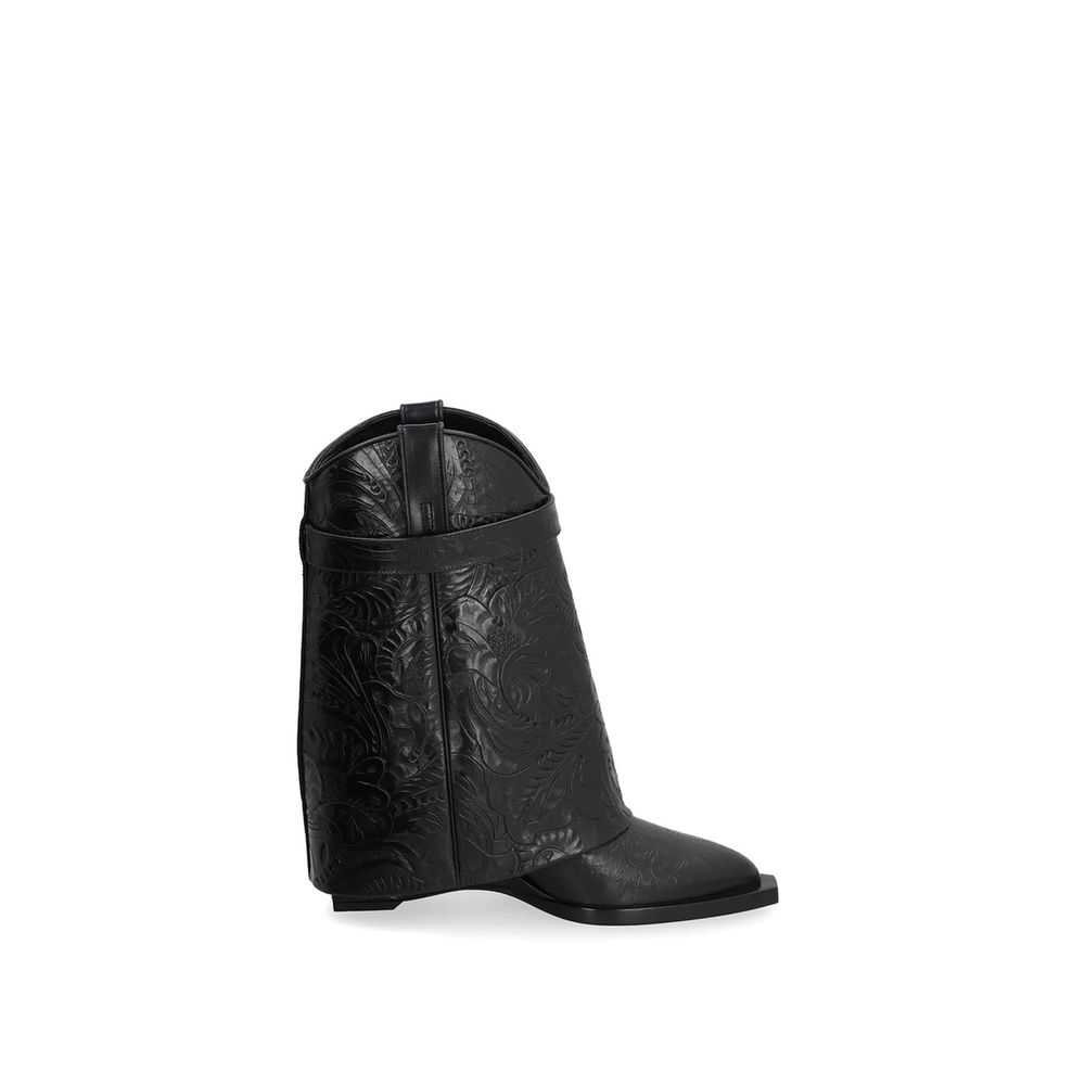 Givenchy Black Calfskin Lace-Up Boots