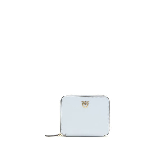 PINKO Light Blue Calf Leather Bos Taurus Wallet