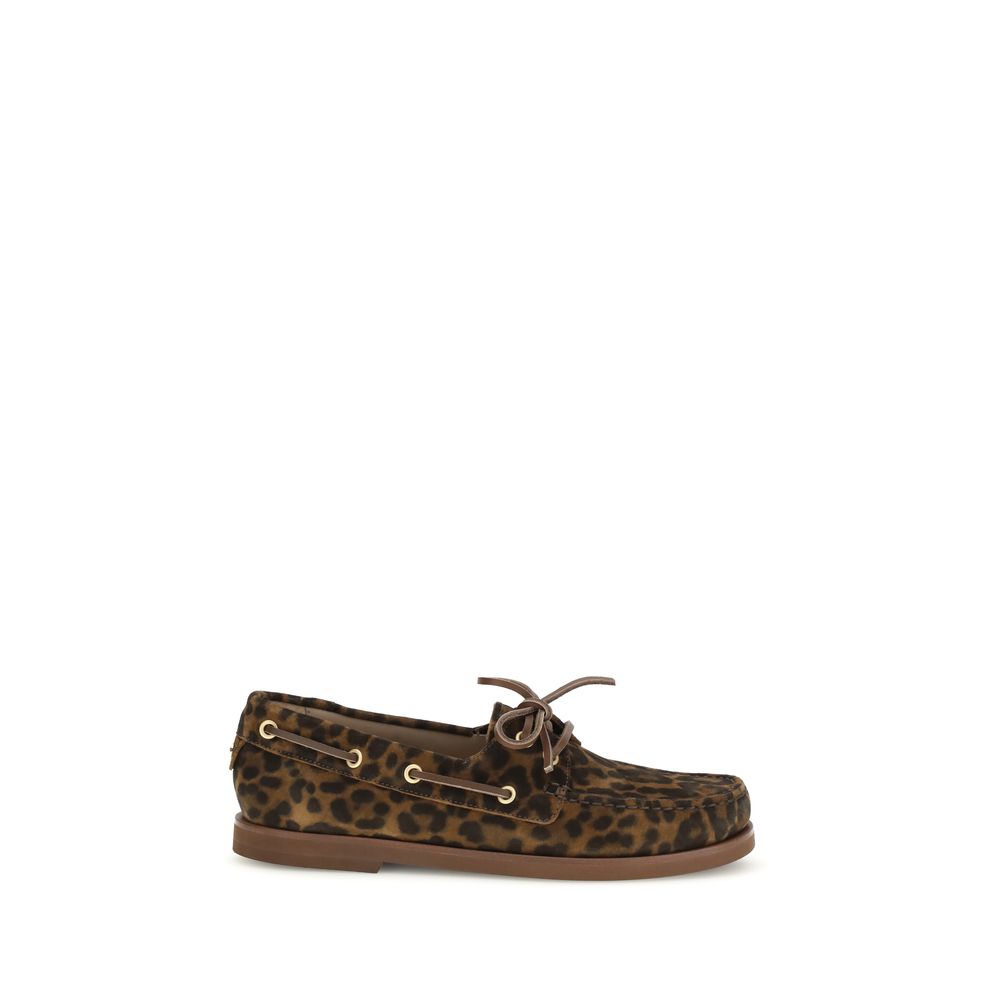 Gianvito Rossi Multicolor Calf Leather Bos Taurus Slip-On Loafers