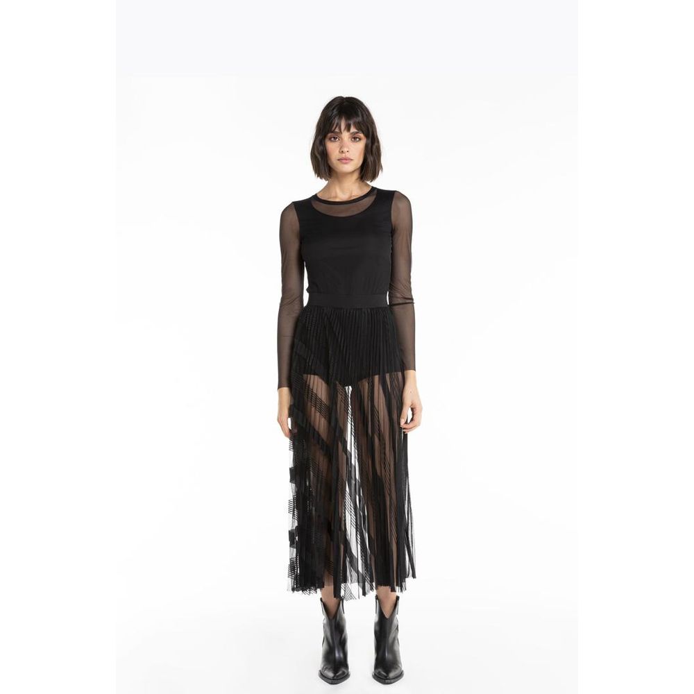 Patrizia Pepe Black Polyester Casual Dress