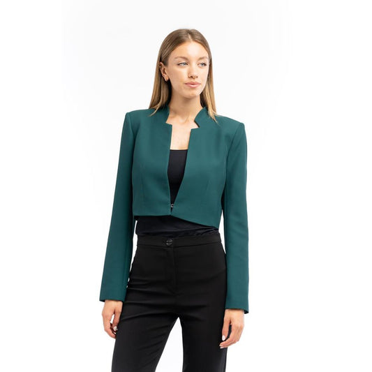 Blazer by Patrizia Pepe for women in stretch polyester velvet brown features an sartorial silhouette, showcasing a sophisticated and sartorial for a truly sartorial finish.
