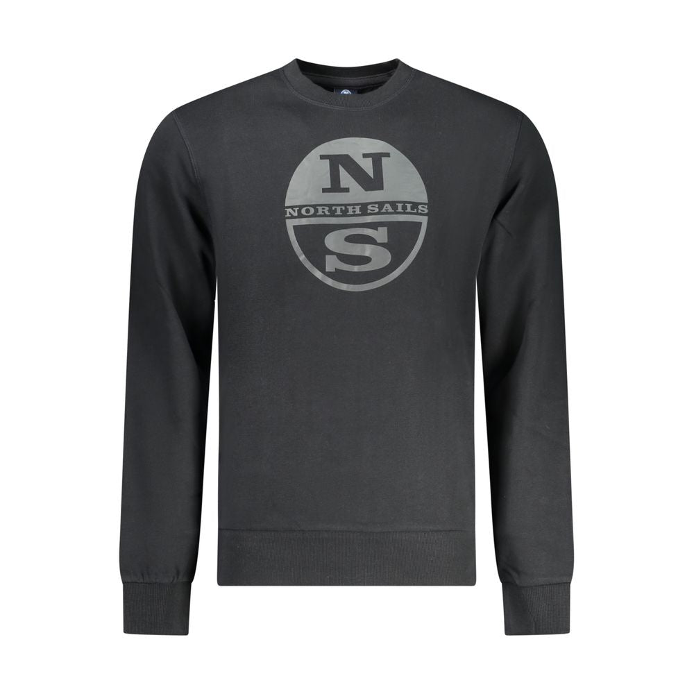 Sweatshirt by North Sails for men in cotton black & print features an magnificent silhouette, showcasing a sophisticated crew neckline and detail for a truly magnificent finish.