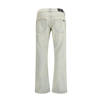 7FOR Cream Cotton Bootcut Jeans