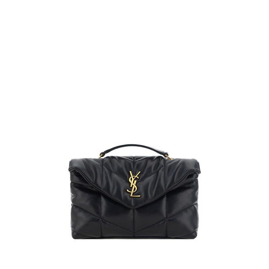 Compact Shoulder Flap Bag by Saint Laurent for women in lamb leather black features a statuesque silhouette, showcasing a secure flap & magnetic and statuesque with versatile shoulder-strap for a statuesque finish.