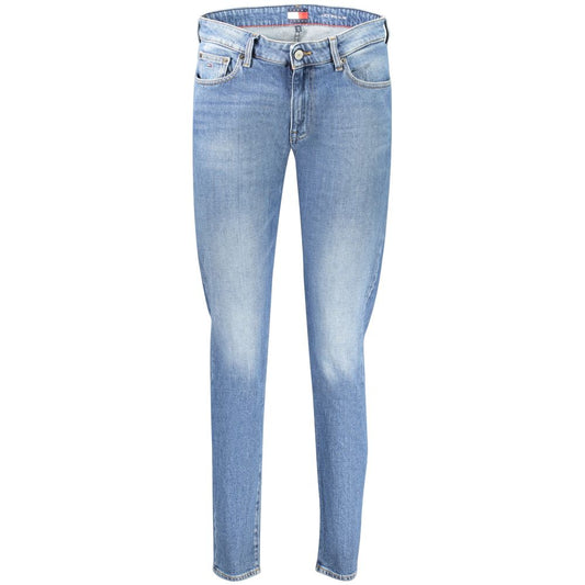 Jeans by Tommy Hilfiger for women in stretch denim cotton blue presents a refined pantology silhouette, artfully defined by a refined pantology slim, long, and a sophisticated .