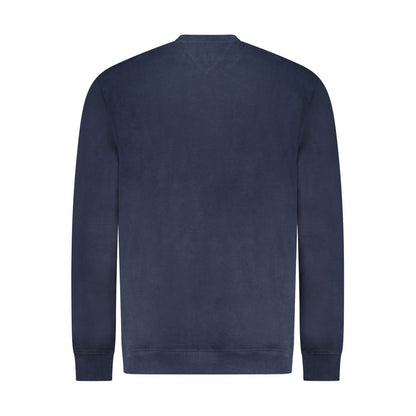 Sweatshirt by Tommy Hilfiger for men in cotton blue features a unrivaled silhouette with a refined crew neckline and unrivaled detailing for a sophisticated look.