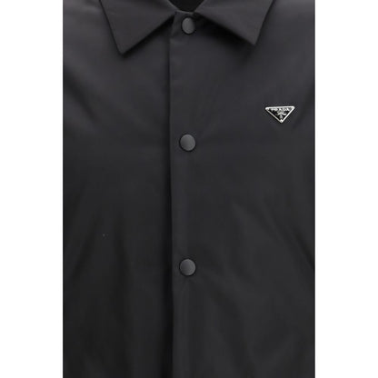 Prada Black Recycled Polyamide Coat