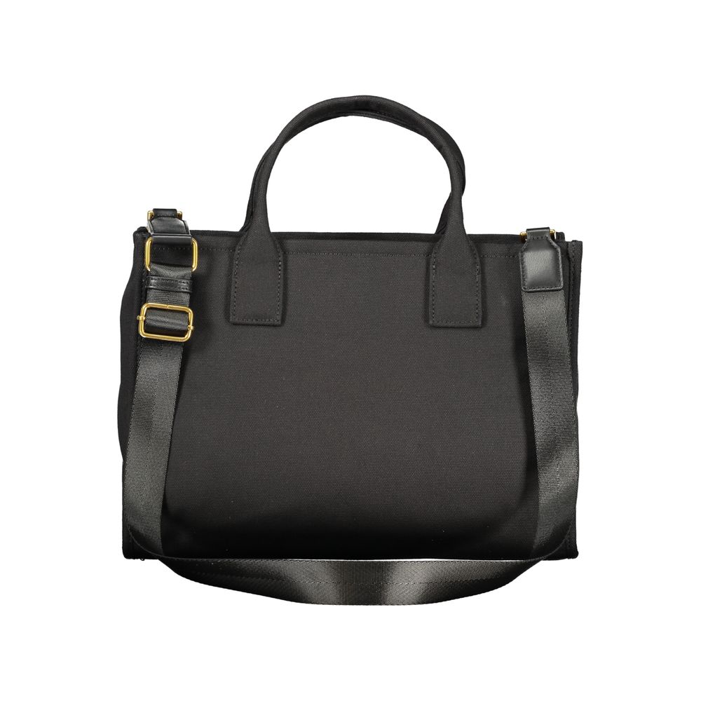 Tote Handbag by Twinset for women in cotton canvas black features a exquisite silhouette, showcasing a secure and exquisite built-in-compartments & external-pockets with versatile shoulder-strap, adjustable-strap, detachable-strap & handle for a exquisite finish.
