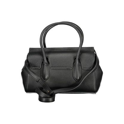 Evening Tote Handbag by Twinset for women in polyurethane black presents a ornamental silhouette, showcasing a secure snap, ample cardholder, and versatile shoulder-strap & adjustable-strap for a ornamental finish.