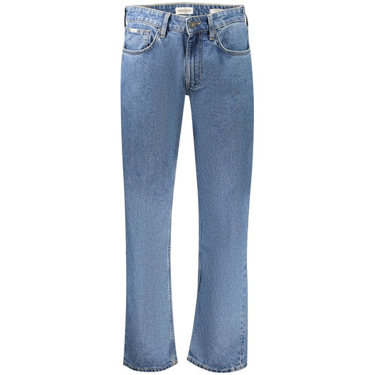 Guess Jeans Blue Cotton Straight-Leg Jeans