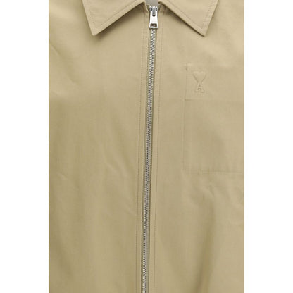 Ami Paris Beige Cotton Coat