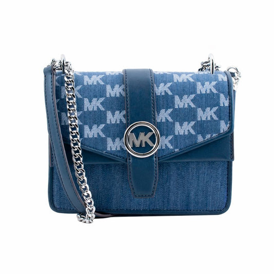 Michael Kors Blue Canvas Crossbody Bag