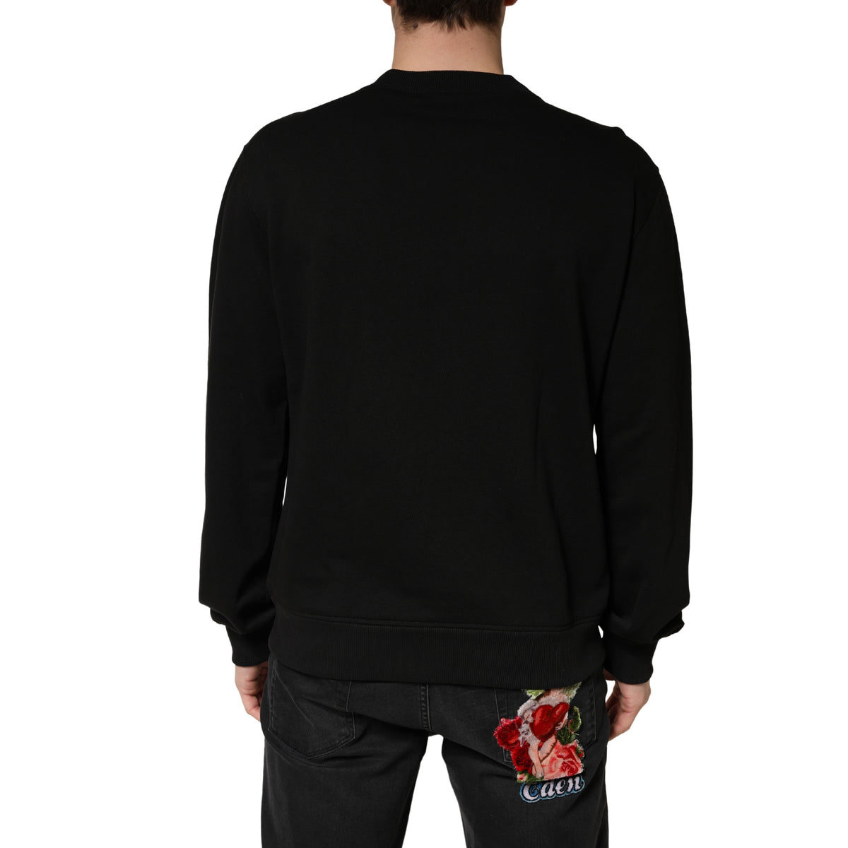 Dolce & Gabbana Men's Regular Fit Cotton Sweatshirt - Black