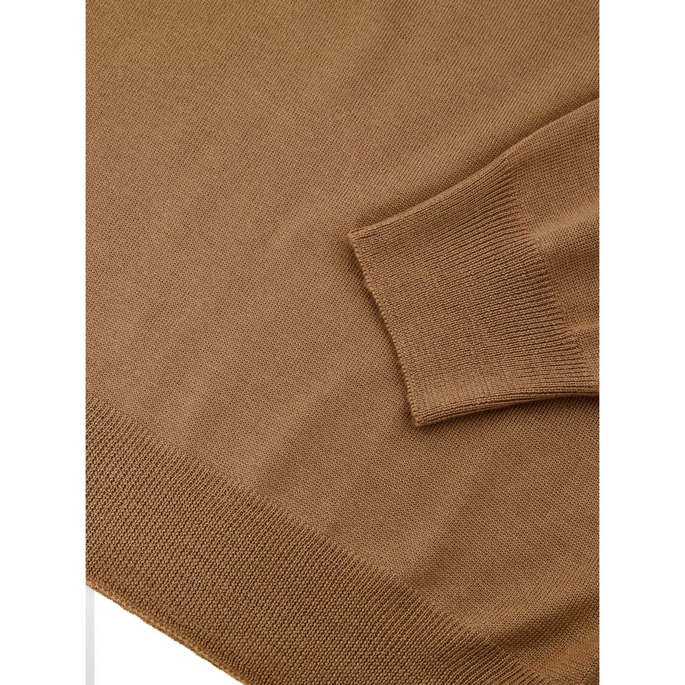 Sweatshirt by Gran Sasso for men in cashmere & viscose brown features an magnificent silhouette, showcasing a sophisticated round neckline and detail for a truly magnificent finish.