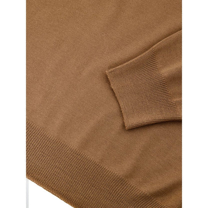 Sweatshirt by Gran Sasso for men in cashmere & viscose brown features an magnificent silhouette, showcasing a sophisticated round neckline and detail for a truly magnificent finish.