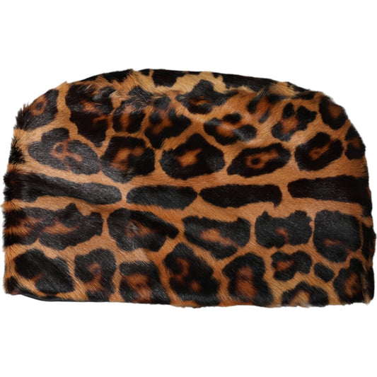 Dolce & Gabbana Polyester Lamb Leather & Fur Bucket Hat - Brown