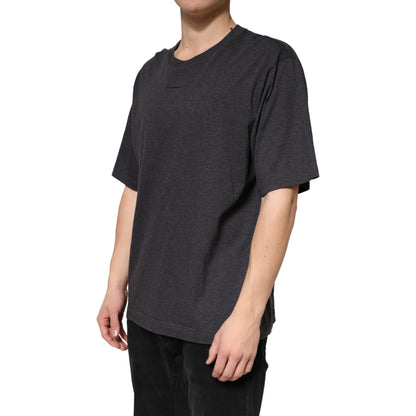 Dolce & Gabbana Men's Regular Fit Short-Sleeve Crew Neck Cotton T-Shirt - Dark Gray