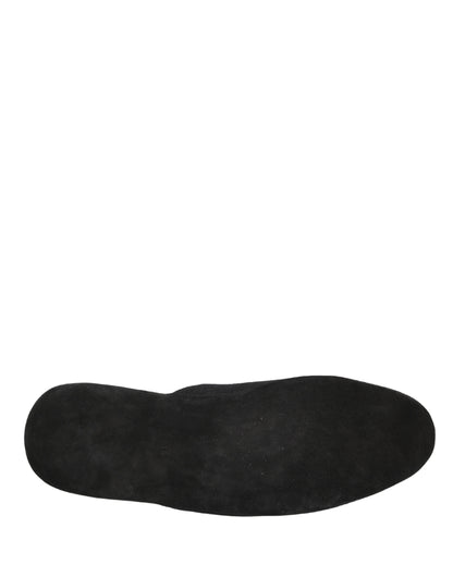 Dolce & Gabbana Men's Cashmere Rubber & Wool Flat Slip-On Slider Shoes - Black Red Signature