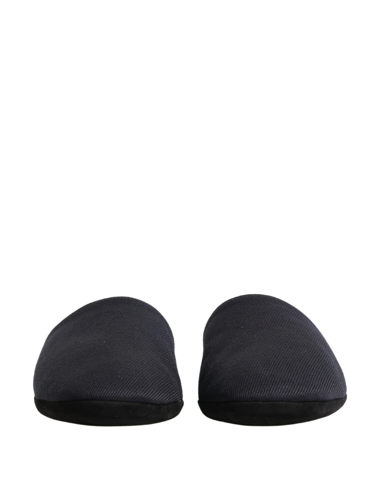 Dolce & Gabbana Men's Cotton Rubber & Wool Flat Slip-On Slider Shoes - Navy Red Chevron Signature
