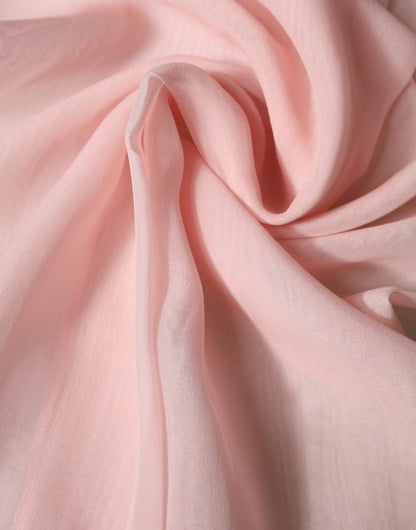 Dolce & Gabbana Light Pink Silk Neck Wrap Shawl Stole 272cm x 120cm Scarf