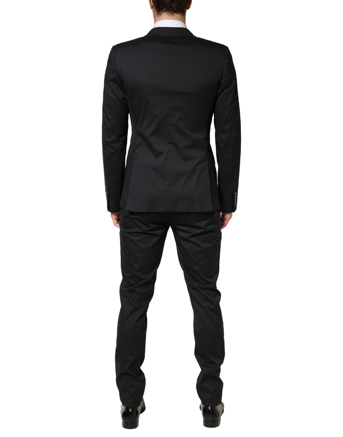 Dolce & Gabbana Men's Slim Cotton Silk Nylon & Viscose Pant Suit - Black