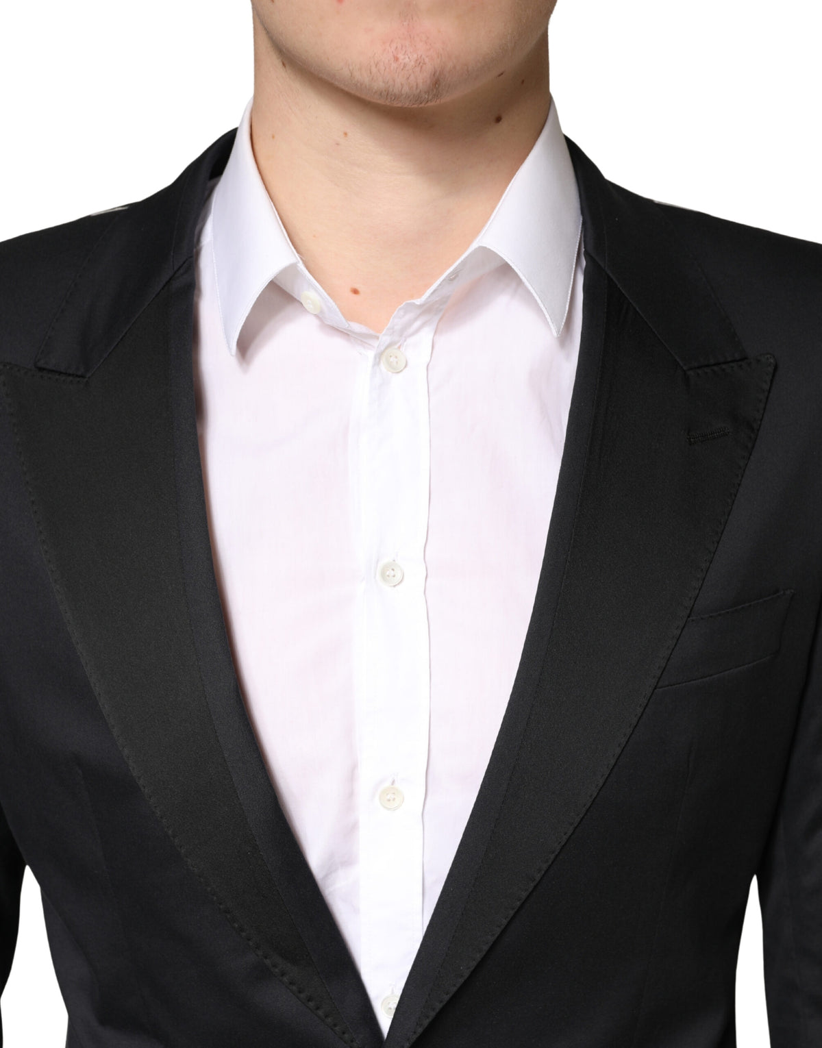 Dolce & Gabbana Men's Slim Cotton Silk Nylon & Viscose Pant Suit - Black