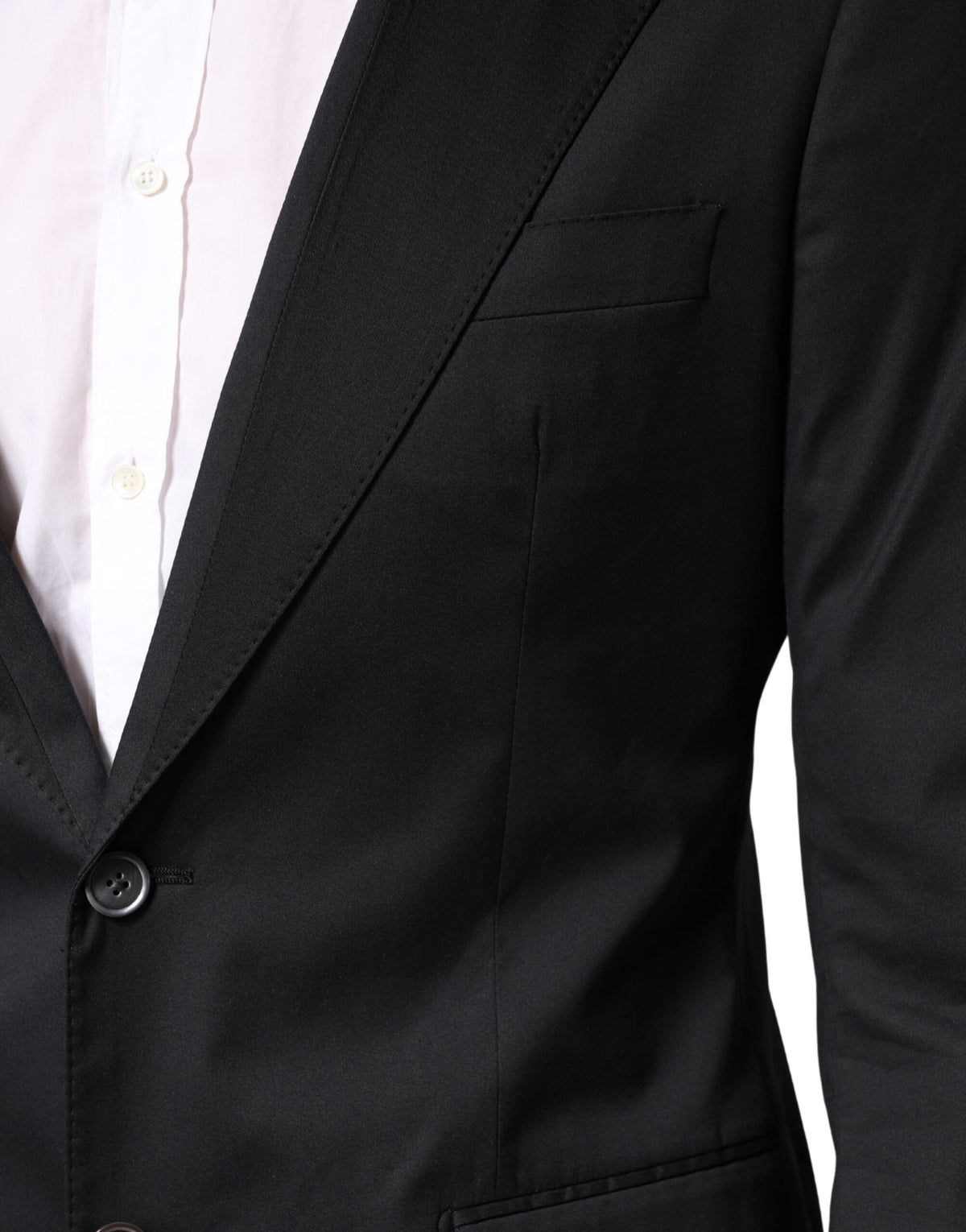 Dolce & Gabbana Men's Slim Cotton Silk Nylon & Viscose Pant Suit - Black