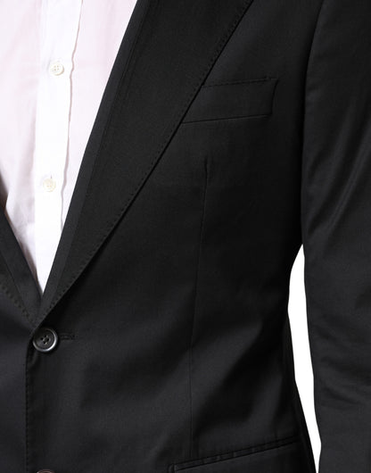 Dolce & Gabbana Men's Slim Cotton Silk Nylon & Viscose Pant Suit - Black
