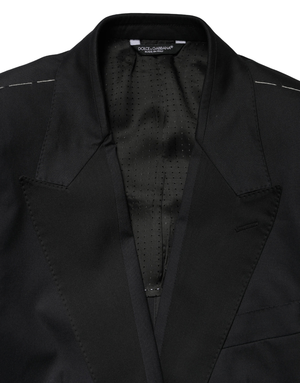 Dolce & Gabbana Men's Slim Cotton Silk Nylon & Viscose Pant Suit - Black