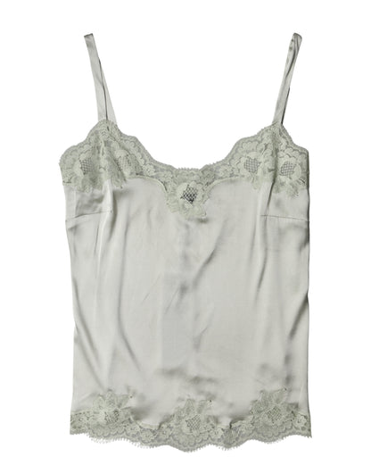 Dolce & Gabbana Women's Cotton Silk Nylon & Lace Pajamas - Green Floral