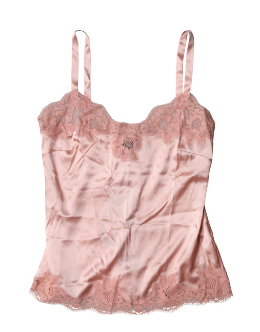 Dolce & Gabbana Women's Cotton Silk Nylon & Lace Pajamas - Pink Floral