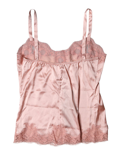Dolce & Gabbana Women's Cotton Silk Nylon & Lace Pajamas - Pink Floral
