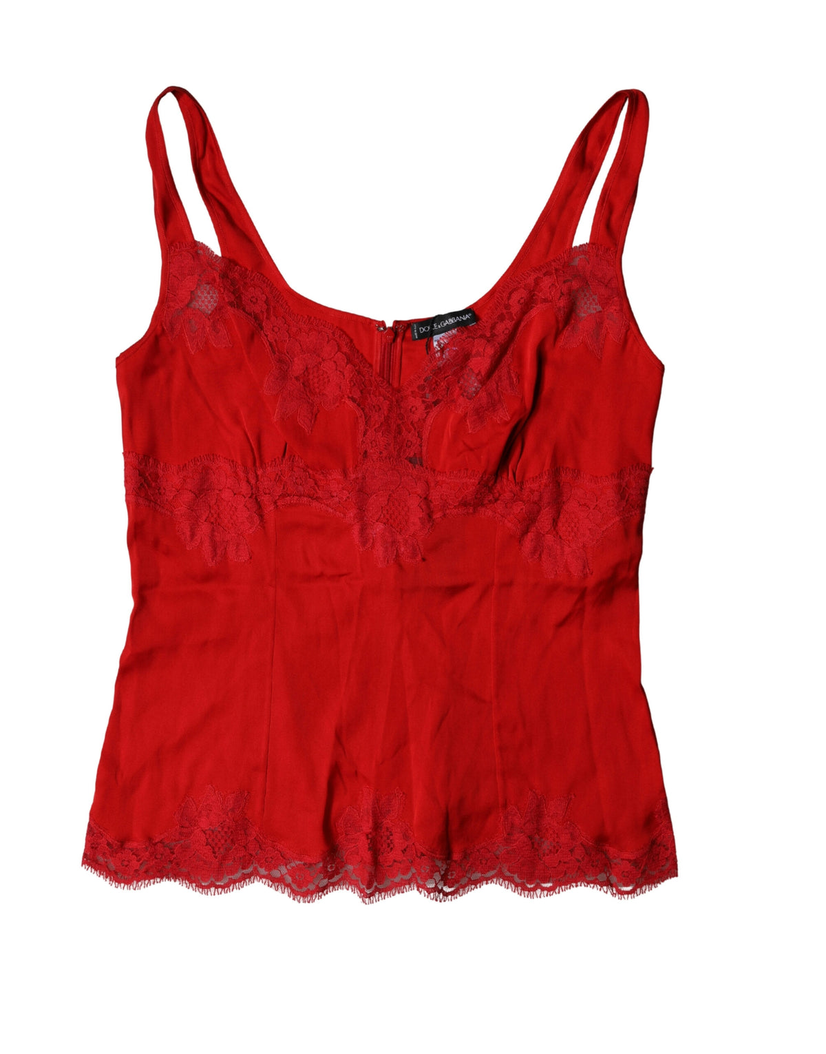 Dolce & Gabbana Women's Elastane Lace & Silk Pajamas - Red Floral