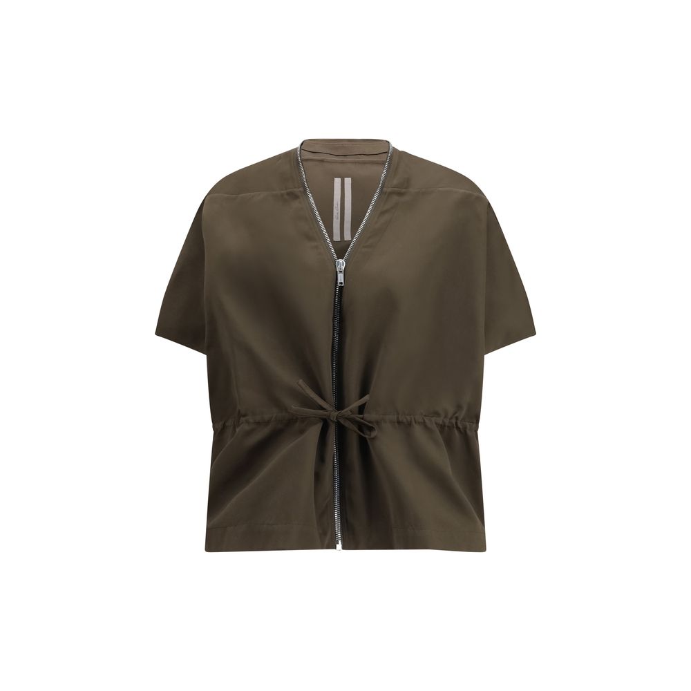 Rick Owens Brown Polyester Sleveless Jacket