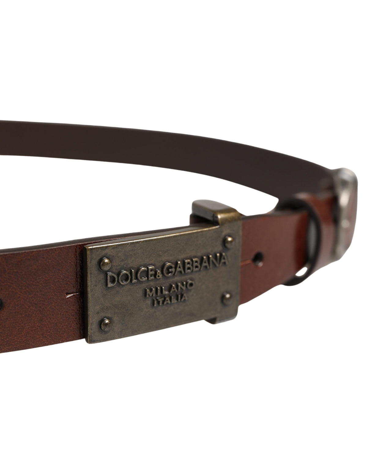 Dolce & Gabbana Calf Leather Belt - Brown
