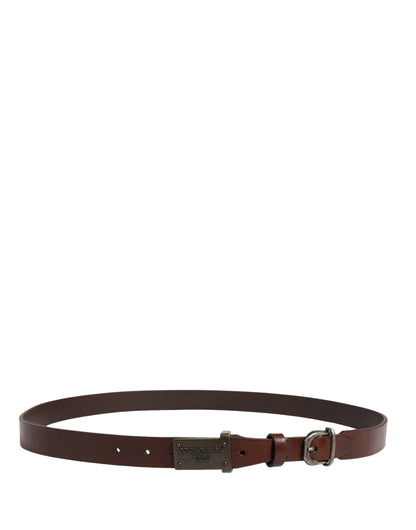 Dolce & Gabbana Calf Leather Belt - Brown
