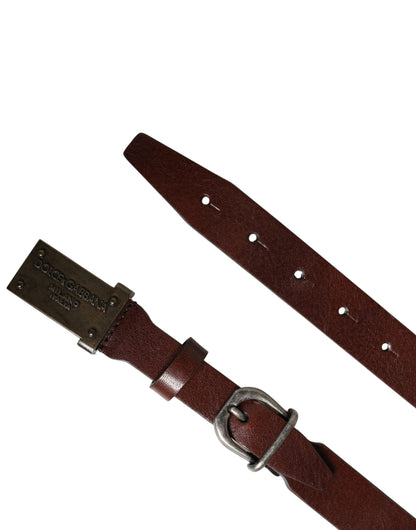Dolce & Gabbana Calf Leather Belt - Brown
