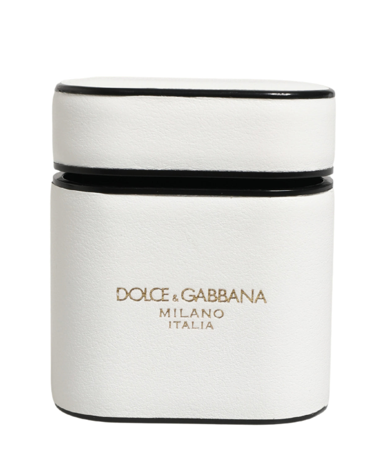 Dolce & Gabbana Calf Leather Earbuds Carrying Case - White Print