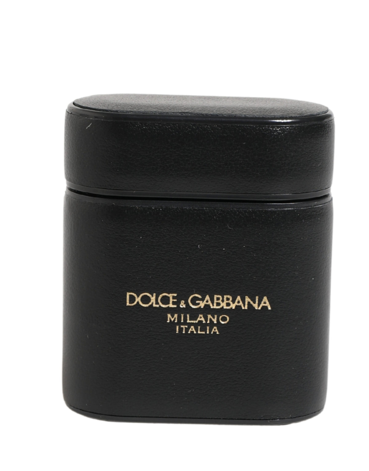 Dolce & Gabbana Calf Leather Earbuds Carrying Case - Black Print