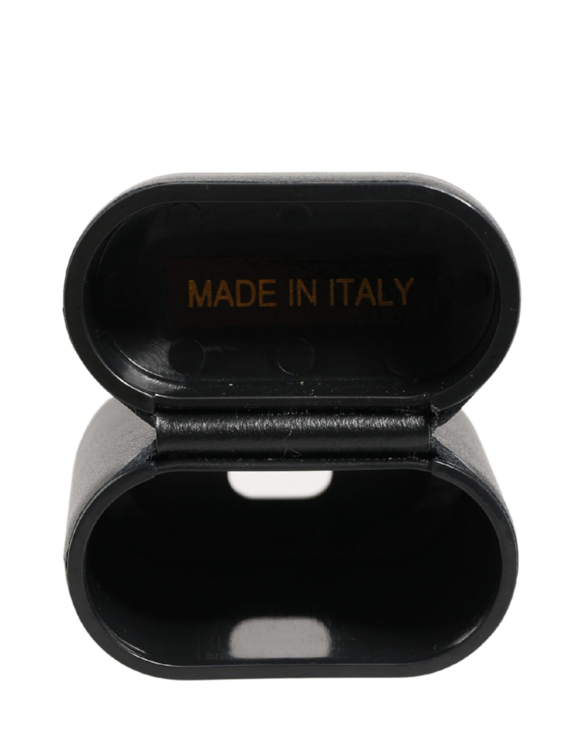 Dolce & Gabbana Calf Leather Earbuds Carrying Case - Black Print