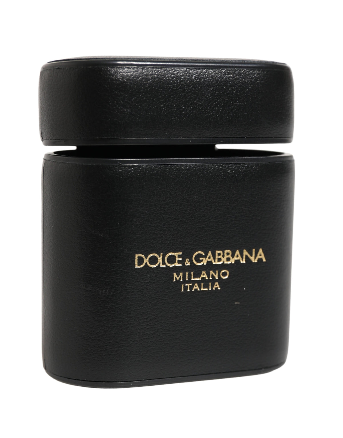 Dolce & Gabbana Calf Leather Earbuds Carrying Case - Black Print
